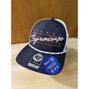 '47 Brand Syracuse Orange Trucker Snapback Navy White Hat Adjustable Downburst
